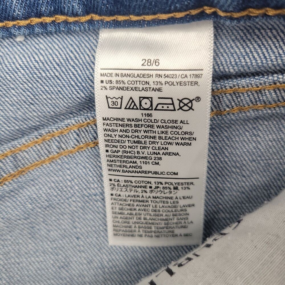 Banana Republic Womens Denim Pencil Skirt Size 28/6 Button Front - Picture 5 of 5
